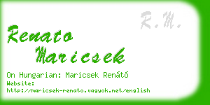 renato maricsek business card